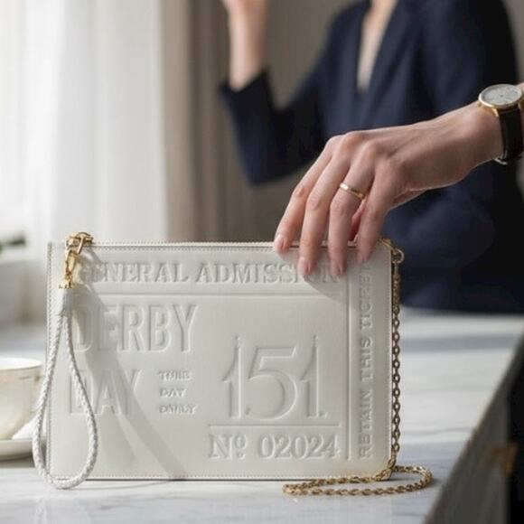 Radley London x Kentucky Derby Leather Crossbody Clutch Limited Edition Bag NWT - Picture 6 of 7